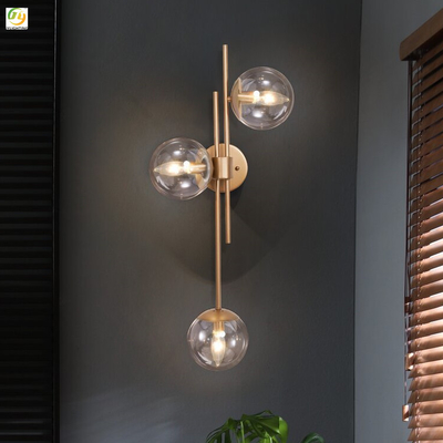 Luz moderna de la pared del poste de cristal decorativo simple del fondo para la sala de estar del dormitorio