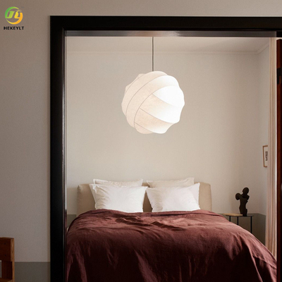 Lámpara de seda simple de Wabi-Sabi para el comedor del dormitorio de la sala de estar