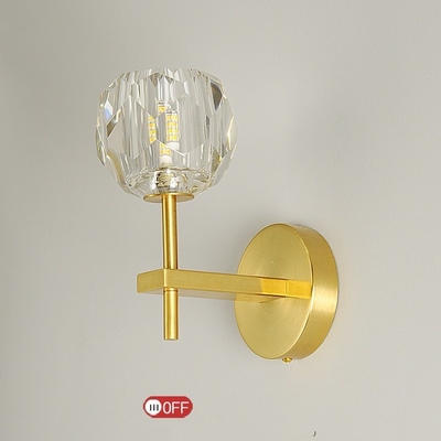 Decorativo moderno de lujo nórdico de Crystal Wall Lamp For Aisle del metal