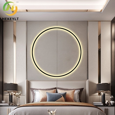 Fondo simple moderno de la sala de estar del cabecero del LED Ring Wall Lamp For Bedroom