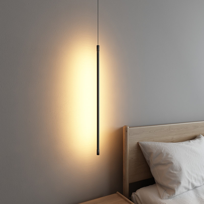 Lámpara de pared nórdica simple y moderna para estudio dormitorio o sala de estar del hotel, luz de pared LED