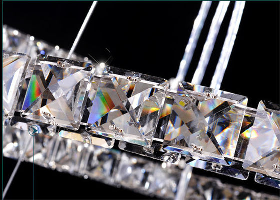Diamond Crystal Chrome Mirror Finish 64W Ring Light moderno de acero inoxidable