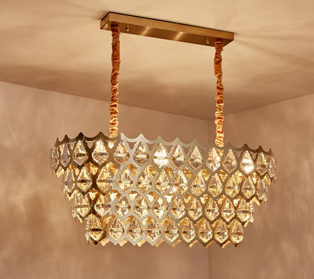 Lámpara de lujo contemporánea moderna Lampfor del soporte rasante LED de la luz de Crystal Dimmable Temperature Adjustable Ceiling