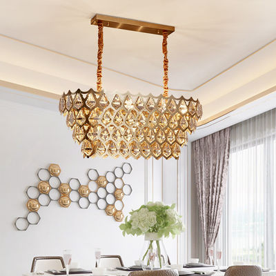 Lámpara de lujo contemporánea moderna Lampfor del soporte rasante LED de la luz de Crystal Dimmable Temperature Adjustable Ceiling