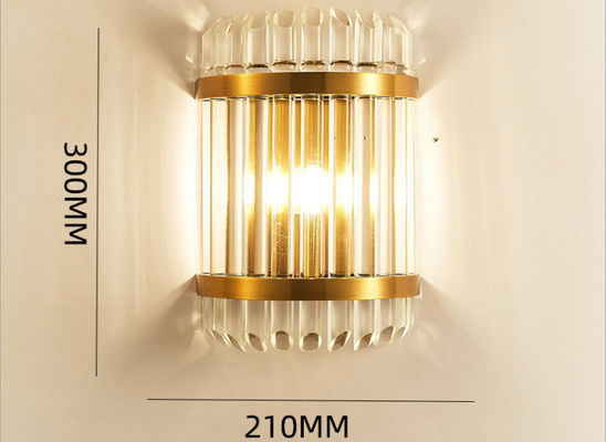 diámetro 210m m Hright 300m m/500m m Crystal Wall Lamp de la decoración de la barra 240V