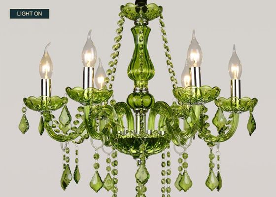 Lámpara suspendida del estilo de la vela de la forma del árbol del color verde 40Watts