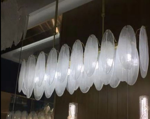 Longitud lechosa los 80cm Crystal Pendant Light de la anchura los 25cm de la altura los 35cm de la pluma