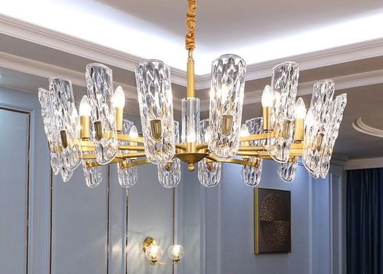 Sala de estar llevada oro 240V el 100*45cm Crystal Hanging Pendant Lights