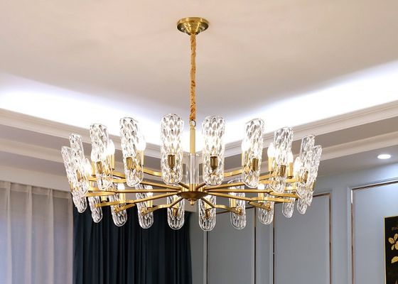 Sala de estar llevada oro 240V el 100*45cm Crystal Hanging Pendant Lights