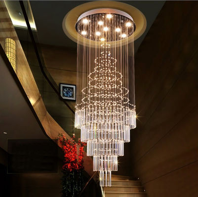 Tamaño de lujo moderno Crystal Hanging Lights For Hotel de Muti