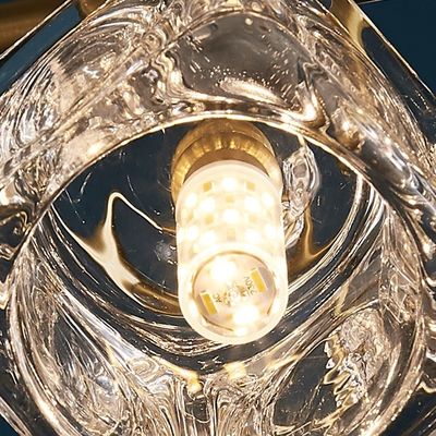 Lámpara moderna cristalina de la fuente de luz del vintage G4 todo el color de cobre