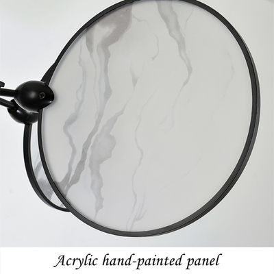 Cueza la decoración interior moderna de la pintura del espray de la luz pendiente negra del acrílico