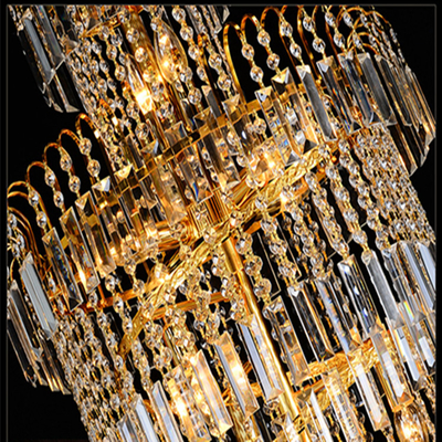 Boda Crystal Pendant Light Metal Electroplating moderno de lujo de AC265V