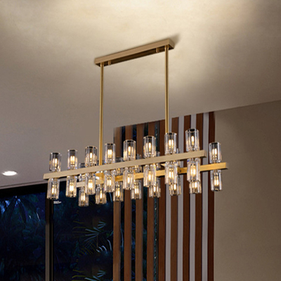 G4 comedor postmoderno Crystal Hanging Lamps Gold Color