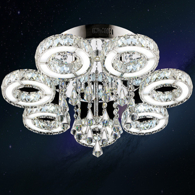 Claro moderno Crystal Chandeliers del oro de la luz de techo del hotel LED