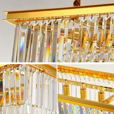 Crystal Ceiling Lights Gold pendiente moderno decorativo interior L90*W35*H50cm