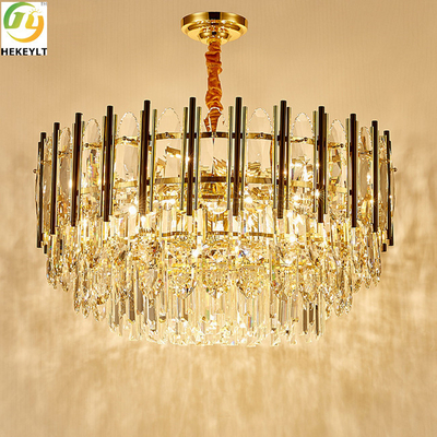 Crystal Pendant Light de lujo elegante E14 para la sala de estar