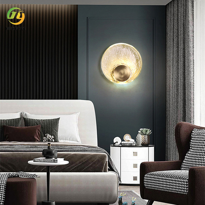 Arte creativo de la decoración nórdica interior de la luz de Crystal Brass Bedside Modern Wall