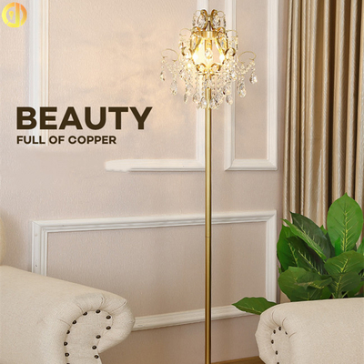 Lámpara de pie moderna de cristal de decoración nórdica para Villa Home Indoor E14