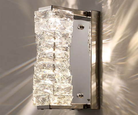 K9 moderno de lujo Crystal Wall Lamp Stainless Steel