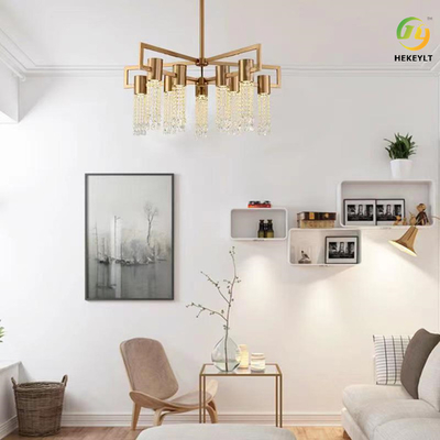 Luz pendiente de cristal modificada para requisitos particulares de la decoración para casarse la sala de estar E27