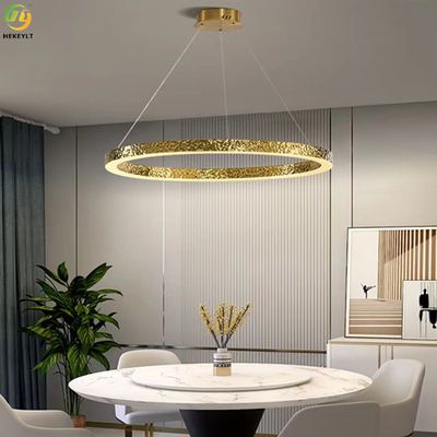 Cobre Ring Light Creative Simple Home moderno del dormitorio LED