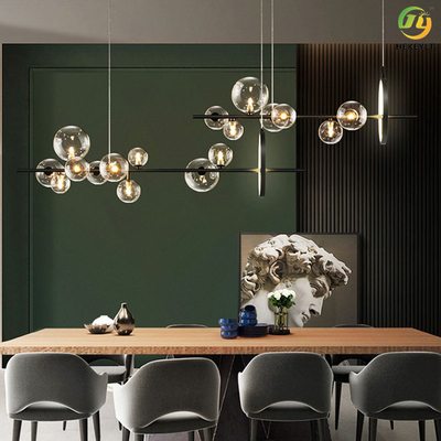 Lámpara larga de lujo G9 de la burbuja de la luz moderna nórdica para el restaurante