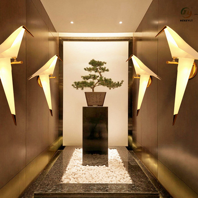 Lámpara de pared blanca del pájaro del dormitorio de cabecera del pasillo moderno Metal+Acrylic LED de la lámpara