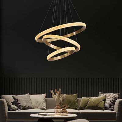 Luz del restaurante LED claramente Amber Modern Ring Light Postmodern de lujo