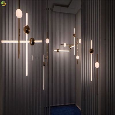 Luz pendiente nórdica casera/del hotel de los metales del arte del oro LED del uso de bronce