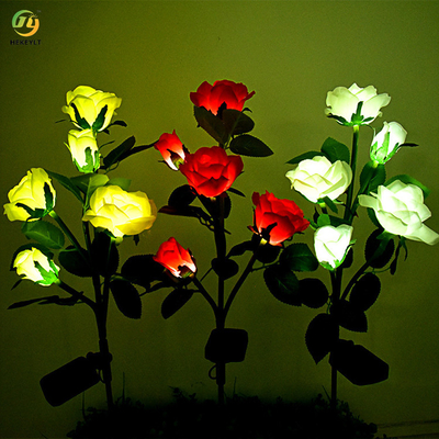 Simulación ligera comercial al aire libre Rose Flower Solar Light del LED