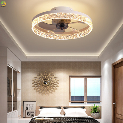 Hogar ligero pendiente nórdico Art Ceiling Fan Light de la pintura que cuece LED