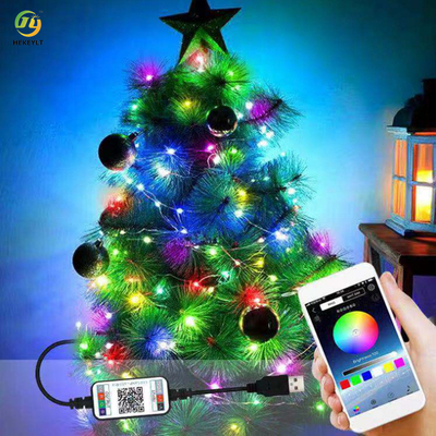 Luces LED impermeables al aire libre de las luces de hada de la secuencia del RGB que cambian la cuerda para la Navidad