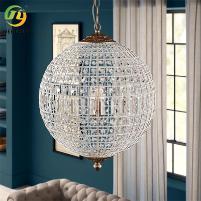 lámpara de lujo moderna del globo de 5 luces 60W con Crystal Accents