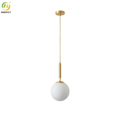 Diseño simple moderno del oro del globo de la luz pendiente residencial del vidrio