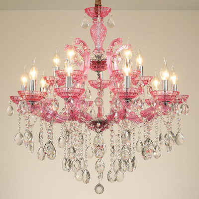 Iluminación de cristal de Crystal Chandelier Colorful Indoor Decorative del estilo de lujo de los mediados de siglo