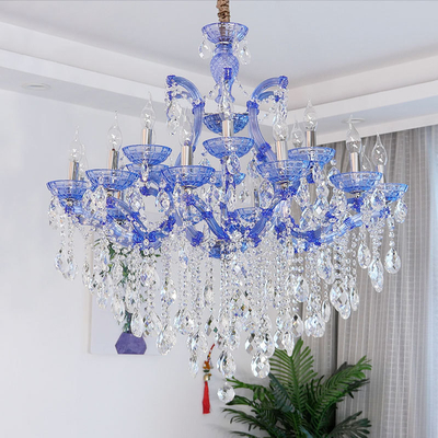 Iluminación de cristal de Crystal Chandelier Colorful Indoor Decorative del estilo de lujo de los mediados de siglo