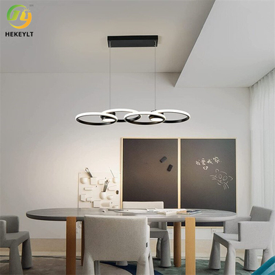 Dimmable integró LED moderno Ring Chandelier 56 vatios