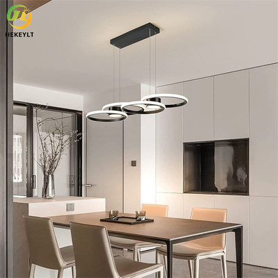 Dimmable integró LED moderno Ring Chandelier 56 vatios
