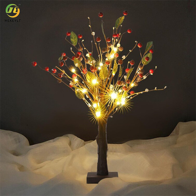 Forma plástica del árbol de la lámpara de mesita de noche del hierro hermoso del USB