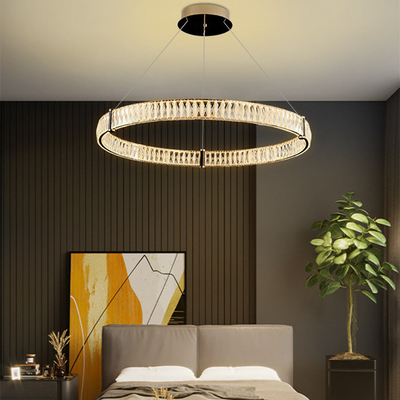 Sala de estar modificada para requisitos particulares de Crystal Pendant Light Apartment Artistic del oro del LED