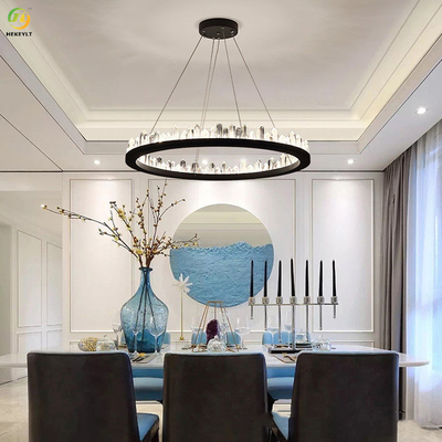 Sitio moderno redondo Crystal Lamp del LED Ring Light Luxury Atmosphere Living