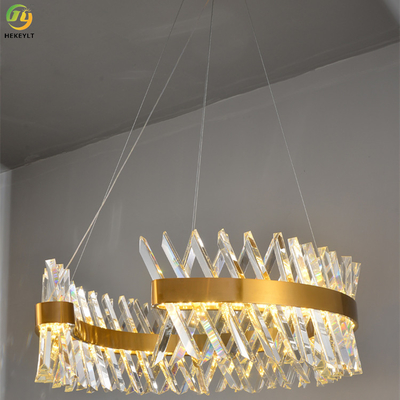 El LED da salida a 1 metro Ring Light Luxury Living Room moderno Crystal Chandelier