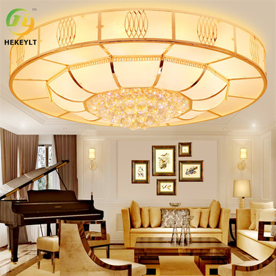 Sala de estar llevada de lujo del dormitorio de Crystal Golden Ceiling Lamp For de la venta caliente
