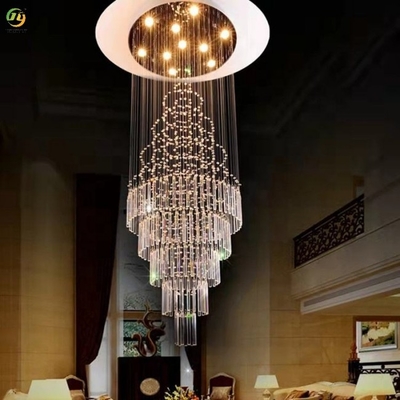 Lámpara colgante de araña de cristal Gu10, luz personalizada, diseño de boda transparente Led