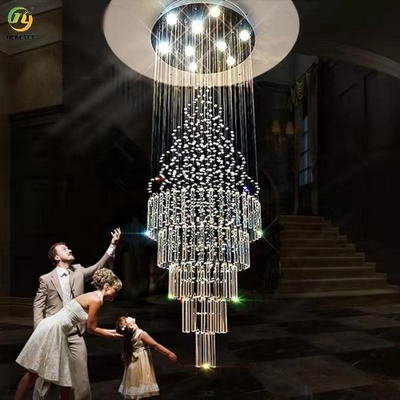 Lámpara colgante de araña de cristal Gu10, luz personalizada, diseño de boda transparente Led
