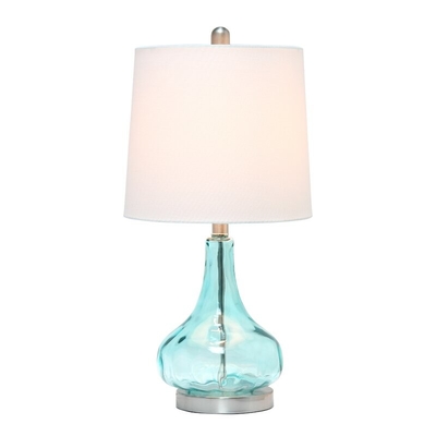 Azul hermoso de cristal moderno de la lámpara de mesita de noche/rosado modificado para requisitos particulares/verde