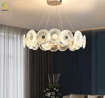 Lámparas de la ronda K9 Crystal Hanging Light Modern Crystal del oro de Dimmable