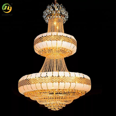 Ronda Crystal Chandeliers del oro K9 Crystal Hanging Ceiling Light Modern del LED