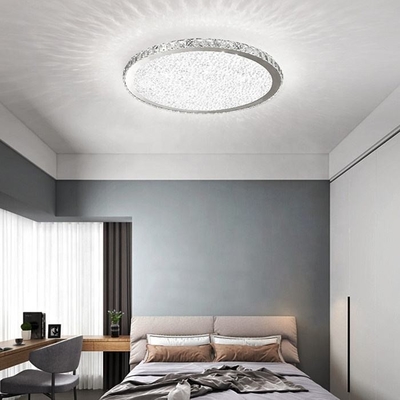 Dormitorio que cena el claro de acero inoxidable Crystal Round Ceiling Light de la luz de techo del LED